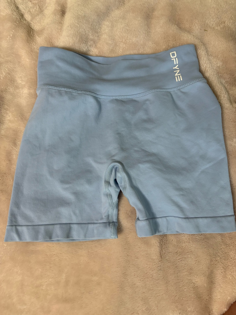 DFYNE Light Blue Athletic Bike Shorts